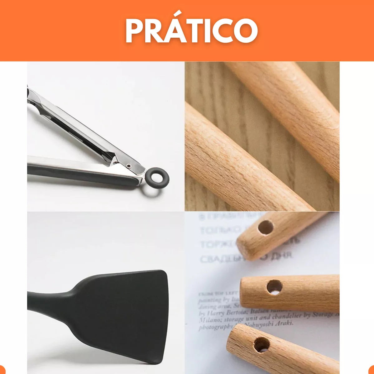 Kit de Facas e Utensílios - Gourmet 19 Peças