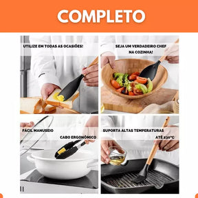 Kit de Facas e Utensílios - Gourmet 19 Peças