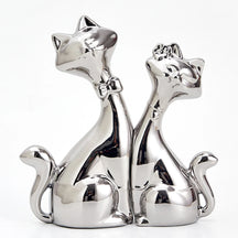 Estátua decorativa - Gatos Casal