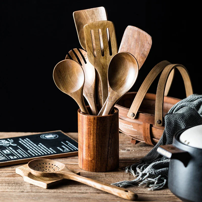 Utensílios para Cozinha em Madeira - Linha Rustic