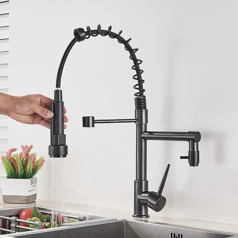 Torneira para Cozinha Articulada - Elegance - Black: Design Sofisticado e Funcionalidade em um Só Produto