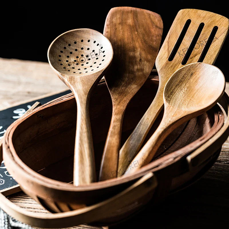 Utensílios para Cozinha em Madeira - Linha Rustic